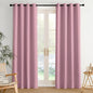 NICETOWN Room Darkening Draperies Curtains Panels, 2 Panels Rouge Pink W52 x L84
