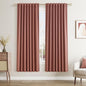 Dusty Rose 100% Blackout Linen Curtains 72 Inch Length 2 Panels Set for Girls Bedroom Back Tab Thermal Insulated Black Out Drapes Room Darkening Farmhouse Style for Bedroom Window Curtains 52x72