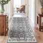 AMADA HOMEFURNISHING 2'6"x10' Washable Area Rug, Low-Profile Entryway Rug with Non-Slip Backing & Durable Edge Binding, Vintage Rug Pattern, Small Rugs for Entryway, Kitchen & Living Room