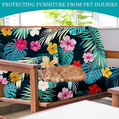 12 Pcs Stretch Patio Cushion Covers,Outdoor Couch Covers Replacement,Outdoor Couch & Sofa Slipcovers,for Patio Furniture Cushion Covers,Washable Reusable Furniture Protector (Summer Night ,Cover Only)