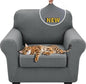 XINEAGE 2026 New 2 Pieces Chair Covers with Arms Super Stretch Chair Slipcover for Living Room Pet Dog Universal Slip Cover Anti Slip Armchair Furniture Protector (Light Gray), 31"-46"(1 Cushion)