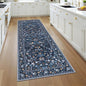 HEBE Washable Hallway Runner Rug 2'x 6' Non Slip Kitchen Rugs Runner,Low Pile Entryway Rug Laundry Room Mat Floral Carpet Runners for Hallways, Kitchen,Bathroom,Laundry,Bedside Rug