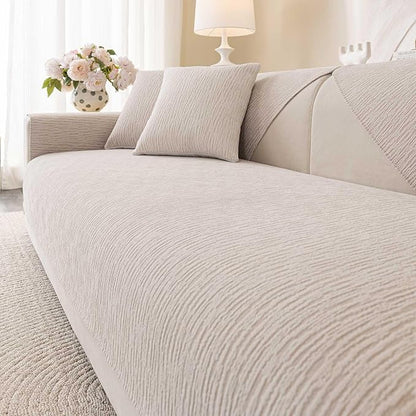 Soft Waterproof Chenille Cover Washable, Non Slip Sectional Sofa Covers for 3 Cushion Couch Sofa L Sharped Sofa Slipcover for Pets, Furniture Protector (1 PCS 36"x63" Coffee)