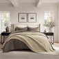 EVERGRACEHOME Chunky Chenille Knit Throw Blanket for Couch, Soft Luxurious Oversized Queen Moss Stitch Blanket for Bed, Cozy Farmhouse Knitted Throw for Sofa, Sand Dune, 90" x 90"