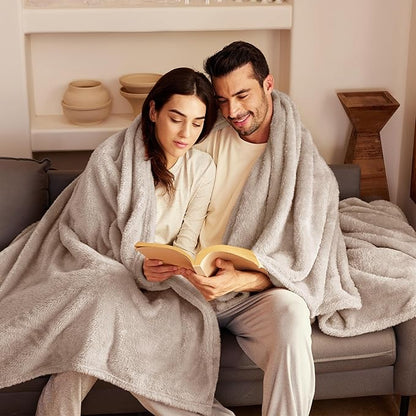 Exclusivo Mezcla Plush Fuzzy Fleece Throw Blanket Extra Large, Super Soft, Fluffy and Warm Blankets for Couch, Bed, All Season (Camel, 50x70 inches)