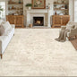 8x10 Area Rugs for Living Room: Vintage Boho Neutral Washable Rug Indoor Soft Large Area Rug Carpet for Bedroom Nursery Farmhouse Dining Room Office Floor Non-Slip Low Pile Under Table Rug Beige/Brown