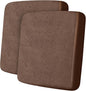 Leather Look Couch Cushion Covers Sofa Seat Slipcovers Sets Couches Furniture Protector for Sectional Armchair Loveseat Pets Kids Stretch Spandex Fabric (2 Cushion Sofa, Brown)