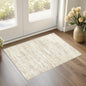 UERMEI 2x3 Entryway Area Rug: Washable Neutral Modern Abstract Small Rug - Non-Slip Low Pile Throw Indoor Carpet for Entrance Kitchen Front Door Mat Bathroom Entry Kids Room - Dark Brown - Beige/Brown