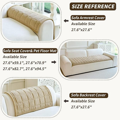 Couch Covers for Dogs Washable, Non Slip Couch Covers for Loveseat Sofa Pet Friendly, Soft Fuzzy Sofa Covers for Pet, Dog Couch Cover Furniture Protector(1PC,Light Brown,27.6"x27.6")
