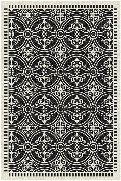 Latte&Fog 8x10 Area Rugs for Living Room, Large Vintage Washable Rug, Boho Non Slip Low Pile Carpet for Indoor Bedroom, Dining Room, Office, Dorm, Classroom, Farmhouse and Kids Room