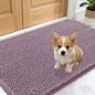 OLANLY Dog Door Mat for Muddy Paws 30x17, Absorbs Moisture and Dirt, Absorbent Non-Slip Washable Doormat, Quick Dry Chenille Mud Mat for Dogs, Entry Indoor Entryway Carpet for Inside Floor, Deep Plum