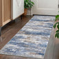 KOZYFLY Kitchen Runner Rug for Hallway Non-Slip Modern Abstract Runner Rug 2x5 Blue Rust, Washable Carpet Runner Laundry Room Mat with Soft Low Pile for Entryway Bathroom Bedroom Kitchen
