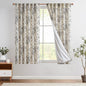 jinchan Lined Linen Blend Curtain Floral Curtains for Living Room 63 Inch Length Black Peony Flower Printed Curtain Back Tab Farmhouse Patterned Drapes Bedroom Window Curtains Set 2 Panels