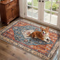 SERISSA 2x4 Boho Rugs for Entryway, Washable Non-Slip Kitchen Runner Rug, Ultra Soft Small Area Rug Vintage Tribal Low-Pile Door Mat Indoor Entrance Carpet for Bedroom Hallway Laundry Room Bathroom