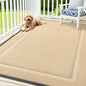 OLANLY Front Door Mat Indoor Outdoor Entrance, Waterproof All-Season, All-Weather Doormat, Sturdy Natural Rubber, Fade Resistant, Low Profile, Easy Clean Patio Porch Entryway Mat, 71x47, Beige