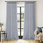 MIULEE Pinch Pleated Thick Linen Curtains 108 Inches Length 2 Panels for Living Room Bedroom, Extra Long Pinch Pleat Drapes Back Tab Light Filtering Light Blue Foor to Ceiling Curtains with Hooks