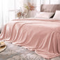 BEDELITE Fleece Blankets Queen Size Pink Morn Throw Blankets for Bed, Luxury Plush Cozy Fuzzy Blanket 90x90 inches, Super Soft Warm Lightweight Throw Blanket All Seasons Suitable
