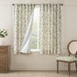 jinchan Lined Linen Floral Curtains for Living Room, 63 Inch Length Printed Flower Farmhouse Patterned French Country Back Tab Green Window Drapes Set Privacy Bedroom Curtains, 2 Panels