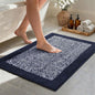36x24 Large Bathroom Rugs Washable Non Slip, Dark Blue Bath Mat for Bathroom Floor Tub, Soft Absorbent Quick Dry Mats for Shower, Bathtub,Home Decor