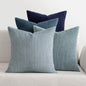 MIULEE Summer Throw Pillow Covers 24x24 Inch Set of 4 Western Neutral Decorative Cushion Covers Soft Boho Farmhouse Modern Coastal Spring Decor for Couch Bed Sofa Living Room Dark Blue Navy Series