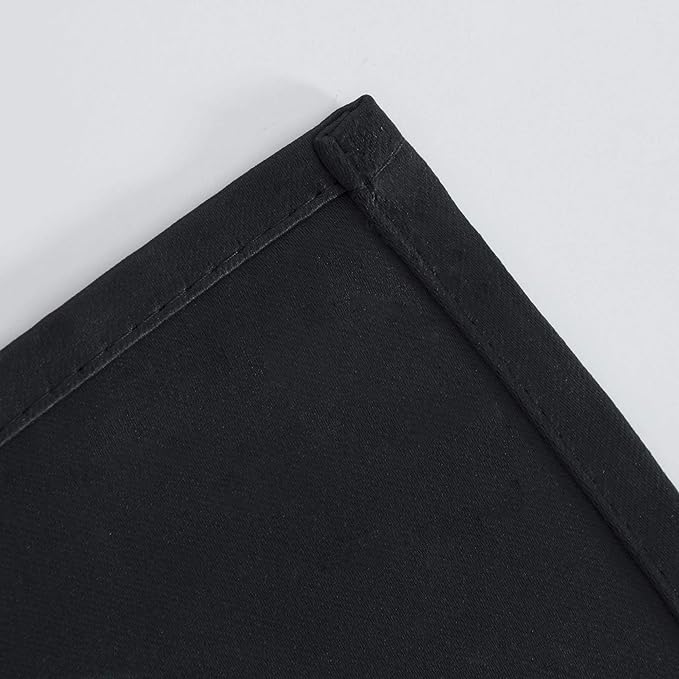 LEMOMO Blackout Curtains 52 x 108 inch/Black Curtains Set of 2 Panels/Thermal Insulated Room Darkening Bedroom Curtains