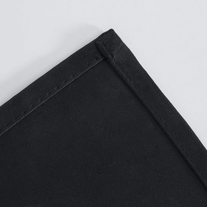 LEMOMO Blackout Curtains 66 x 95 inch/Black Curtains Set of 2 Panels/Thermal Insulated Room Darkening Bedroom Curtains