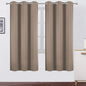 LEMOMO Cappuccino Thermal Blackout Curtains/42 x 72 Inch/Set of 2 Panels Room Darkening Curtains for Bedroom