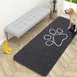 OLANLY Dog Door Mat for Muddy Paws 59x24, Paw Print Design, Absorbs Moisture and Dirt, Absorbent Non-Slip Washable Doormat, Quick Dry Chenille Mud Mat for Dogs, Entry Indoor Entryway Carpet, Dark Grey