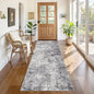 UERMEI 3X8 Washable Runner Rug for Hallway: Soft Neutral Modern Abstract Area Rug - Non-Slip Low Pile Long Throw Indoor Carpet for Kitchen Entryway Kitchen Bedroom Laundry Bathroom - Grey