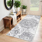 HEBE Washable Area Rug - 3'x6' Non Slip Soft Distressed Medallion Bedroom & Living Room Accent Throw Vintage Entry Floor Carpet for Dining Room & Bathroom Entryway