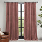 RYB HOME Dusty Pink Velvet Curtains 108 inch, Darkening Window Curtains for Living Room Energy Efficient Backdrop Festival Decor for Girls Bedroom Dining Room, Wild Rose, W52 x L108 inch, 2 Panel