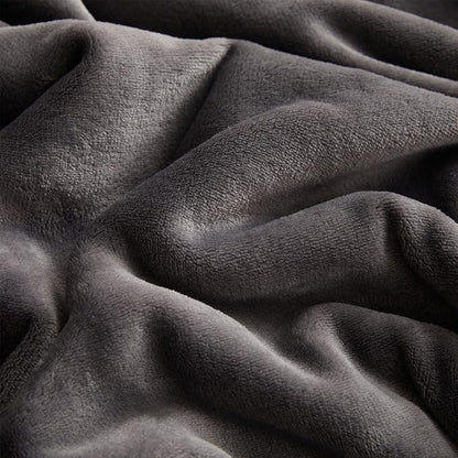 KMUSET Fleece Blanket Dark Grey Queen Size Lightweight Cozy Plush Microfiber Bed Blanket Factory Shop