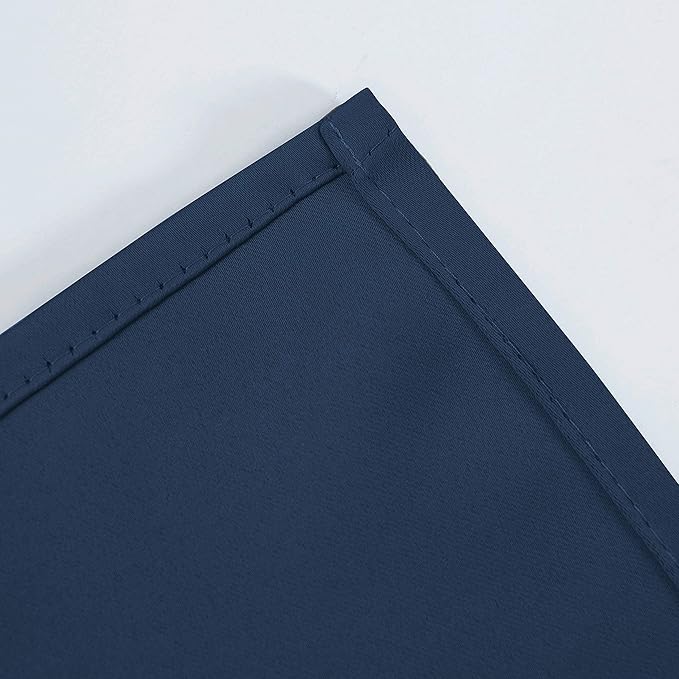 LEMOMO Navy Blue Thermal Blackout Curtains/38 x 63 Inch/Set of 2 Panels Room Darkening Curtains for Bedroom
