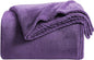KMUSET Super Soft Throw Blanket Premium Silky Flannel Fleece Throw Size Purple Microfiber Lightweight Blanket All Season Use