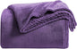 KMUSET Super Soft Throw Blanket Premium Silky Flannel Fleece Twin Size Purple Microfiber Lightweight Blanket All Season Use, 60X80 inches