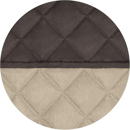 PureFit Reversible Quilted Sofa Cover, Water Resistant Slipcover Furniture Protector, Washable Couch Cover with Non Slip and Elastic Straps for Kids, Dogs, Pets (XX Large, Chocolate/Chocolate)