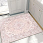RELEANY Area Rugs 2'6''x4' Kitchen Rugs Entry Rug Small Rugs for Entryway Kitchen Bathroom Door Mat Indoor Entrance,Washable Non Slip, Pink Greypink Cute