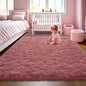 LOCHAS Ultra Soft Indoor Modern Area Rugs Fluffy Living Room Carpets for Children Bedroom Home Decor Nursery Rug 4x5.3 Feet,Blush