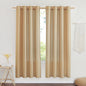 NICETOWN Linen Flax Semi Sheer Curtains 72" Length, Grommet Top Bedroom Window Treatments Privacy with Light Filtering Vertical Drapes for Loft/Bedroom, Burlap, W55 x L72, 2 Panels
