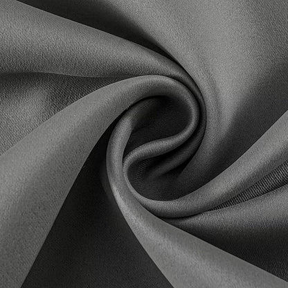 Joydeco Light Grey Custom Solid Single Blackout Curtain for Bedroom and Living Room, Grommet Thermal Insulated Room Darkening Curtain 1 Panel (Custom Size,Light Grey)