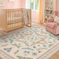 Hazo Haus Butterfly Area Rugs 5x7 for Baby Nursery, Cute Light Pink Rugs for Bedroom Girls, Living Room, Kids Room Playroom Reading Corner, Washable Ultra Soft Stain Resistant Floral Floor Decor