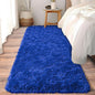 Soft Runner Rugs for Bedroom Hallways, 2x6 Royal Blue Fluffy Shag Throw Area Rug Non Slip for Bedside Dorm, Long Shaggy Furry Carpet for Nursery Living Room