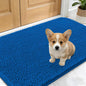 OLANLY Dog Door Mat for Muddy Paws 24x16, Absorbs Moisture and Dirt, Absorbent Non-Slip Washable Doormat, Quick Dry Chenille Mud Mat, Entry Indoor Entryway Carpet for Inside Floor, Deep Navy Blue