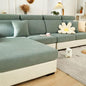 Sofa Covers Couch Covers for Sofa Pet Friendly Couch Cushion Covers Universal Sofa Covers Washable Stretch Slipcovers for Sectional Sofa (Texture Green, 3 Seats + Chaise Cover)