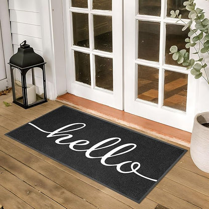 EARTHALL Funny Hello Mats Outside/Inside 59"x24", Front Door Mat Outdoor Entrance, Indoor Outdoor Mats for Home Entrance, Funny Doormat Outside/Inside Entry, Front Porch Decor for Farmhouse