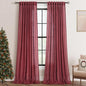 Burgundy Curtains for Living Room Back Tab Modern Farmhouse Semi Sheer Burgundy Curtains 84 inches Long 2 Panels Set Muted Neutral Window Curtain for Dining Room Bedroom 52x84