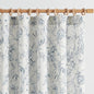 jinchan Floral Curtains 90 Inch Length Blue Flower Linen Farmhouse Curtain for Living Room French Country Vintage Curtain Rod Pocket Curtains Set 2 Panels Blue Floral Printed