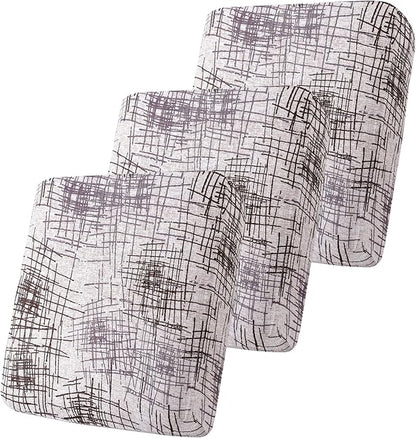 Smiry Printed Couch Cushion Covers, Stretch Soft Couch Covers for Sofa, Washable Non-Slip Sofa Slipcover Furniture Protector for Indoor and Outdoor (3 Pack, Brown and White)