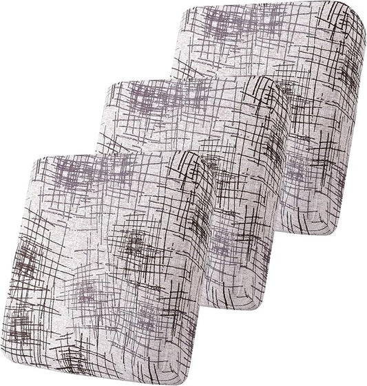 Smiry Printed Couch Cushion Covers, Stretch Soft Couch Covers for Sofa, Washable Non-Slip Sofa Slipcover Furniture Protector for Indoor and Outdoor (3 Pack, Brown and White)