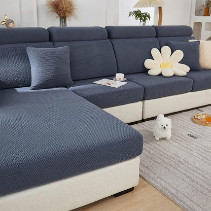 Sofa Covers Couch Covers for Sofa Pet Friendly Couch Cushion Covers Universal Sofa Covers Washable Stretch Slipcovers for Sectional Sofa (Texture Metal Gray,Extra Large Single Seat Cover)